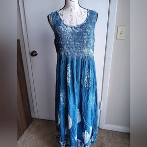 ❤️Sacred Threads Blue and White Maxi Dress